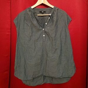 Chambray Uniqlo Top